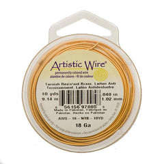 18g Artistic Wire Non-Tarnish Brass 10yd