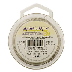 22g Artistic Wire Stainless Steel 15yd