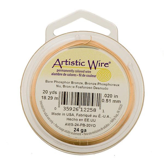 24g Artistic Wire Bare Phosphor Bronze 20yd