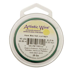 28g Artistic Wire Aqua 40yd