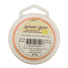 28g Artistic Wire Bare Copper 40yd