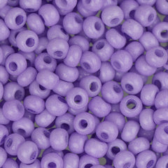 8/0 Czech Seed Beads #1704V Solgel Dyed Chalk Purple 22g