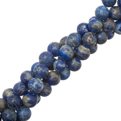 8mm Lapis Lazuli (Natural) Beads 15-16" Strand