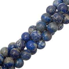 10mm Lapis Lazuli (Natural) Beads 15-16" Strand