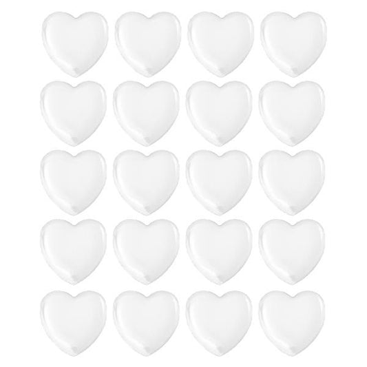 Epoxy Sticker, Heart 1" Clear 20/pk
