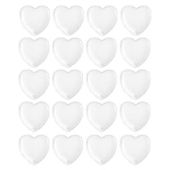 1" Clear Heart Epoxy Cabochons 20/pk