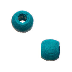 6mm Turquoise Wood Mini Pony Beads 50/pk