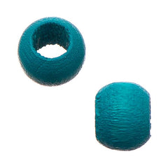 8x6.5mm Turquoise Round Wood Beads 50/pk