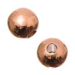 18kt Rose Gold Plated Round 5mm Metal Bead 25/pk