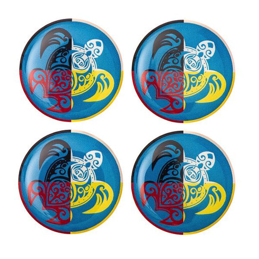 Epoxy Sticker, Round 1" Turtle 10/pk
