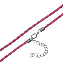 Necklace Braided Cord 17" Pink 1/pk
