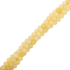 4mm Jade Lemon (Natural) Beads 15-16" Strand