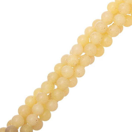 6mm Jade Citron (Naturel) Perles 15-16" Brin
