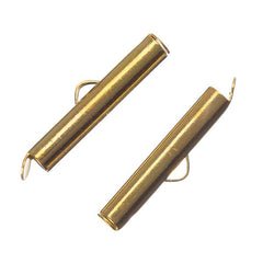 25mm Gold End Tubes 10/pk