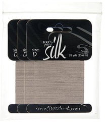Silk Bead Thread D (5.9lbs) Grey 28yds