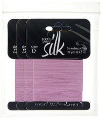 Silk Bead Thread D (5.9lbs) Strawberry Pink 28yds