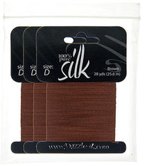 Silk Bead Thread D (5.9lbs) Brown 28yds