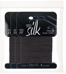 Silk Bead Thread FF (12.8lbs) Charcoal 16yds