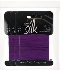 Silk Bead Thread FF (12.8lbs) Plum 16yds