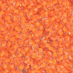 11/0 Czech Seed Beads #01501 C/L Neon Orange 23g