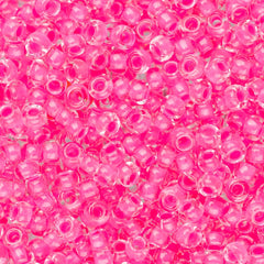11/0 Czech Seed Beads #01502 C/L Neon Pink 23g