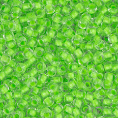 11/0 Czech Seed Beads #01503 C/L Neon Green 23g
