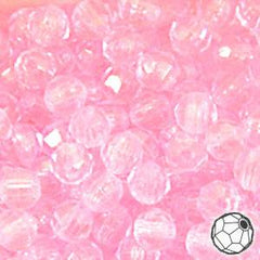 8mm Plastic Facetted Beads 900/pk - Pink
