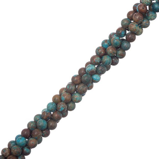 Chrysocolla Beads 4mm Round (Natural/Dyed) 15-16" Strand