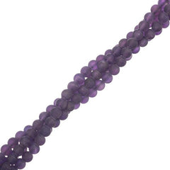 4mm Amethyst Matte (Natural) Beads 15-16" Strand