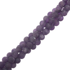 6mm Amethyst Matte (Natural) Beads 15-16" Strand