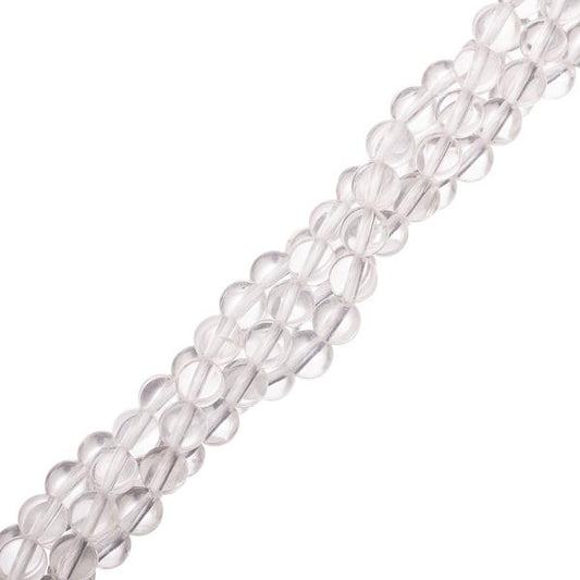 Perles de qualité A en cristal de quartz de 6 mm (naturel) brin de 15 à 16 po