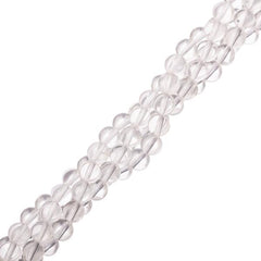 6mm Quartz Crystal (Natural) Grade A Beads 15-16" Strand