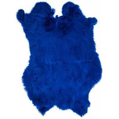 Rabbit Fur Pelt Dyed Blue