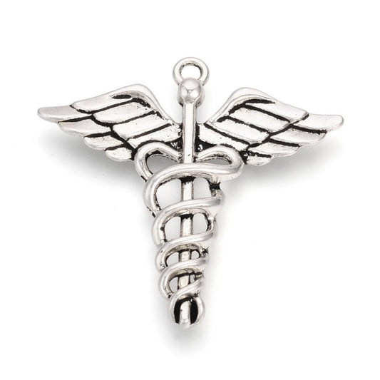 Medical Pendant 1 5/8 inch Caduceus 5/pk