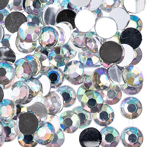 Strass Dos Plat Rond 8mm Cristal AB 1000/pk