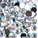 Strass Dos Plat Rond 8mm Cristal AB 1000/pk