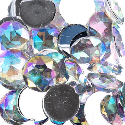 Strass Dos Plat Rond 16mm Cristal AB 200/pk