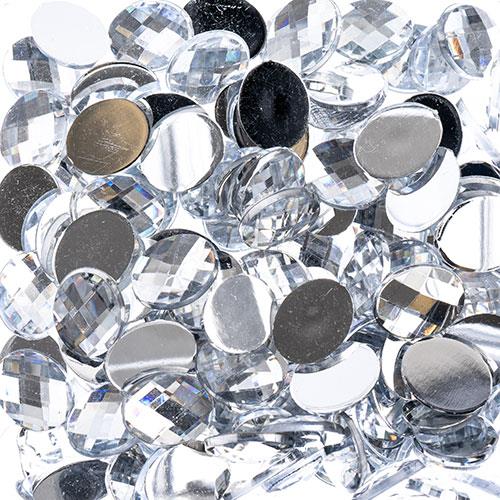 Strass Dos Plat Ovale 8x10mm Cristal 200/pk