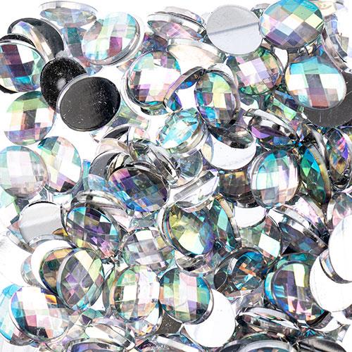 Strass Dos Plat Ovale 8x10mm Cristal AB 200/pk