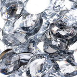 Strass Dos Plat Ovale 13x18mm Cristal 200/pk