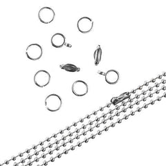 Chain & Findings Set Ball Chain 3mm Silver 36"