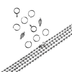 Chain & Findings Set Ball Chain 3mm Nickel 36"