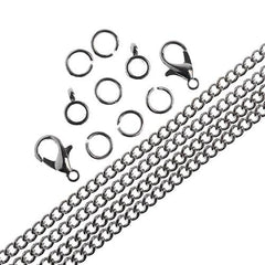 Chain & Findings Set Curb Chain 3mm Nickel 36"
