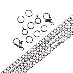Chain & Findings Set Curb Chain 3x4mm Nickel 36"