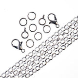 Chaîne &amp; Apprêts Set Rolo Chain 4mm Argent 36"