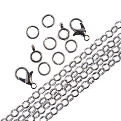 Chain & Findings Set Rolo Chain 4mm Nickel 36"