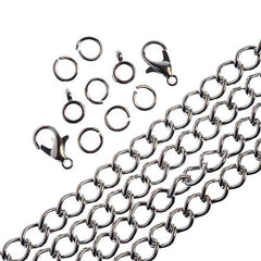 Chain & Findings Set Curb Chain 5mm Nickel 36"