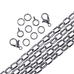 Chain & Findings Set Cable Chain 5x7mm Gunmetal 36"