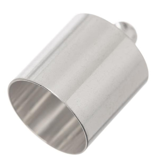 End Caps Barrel 14x10mm Silver 10/pk