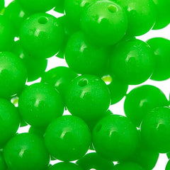 8mm Round Plastic Beads 100/pk - Neon Green